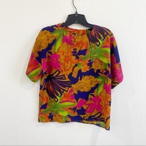 Che Studio Vintage Abstract Floral top Size Small